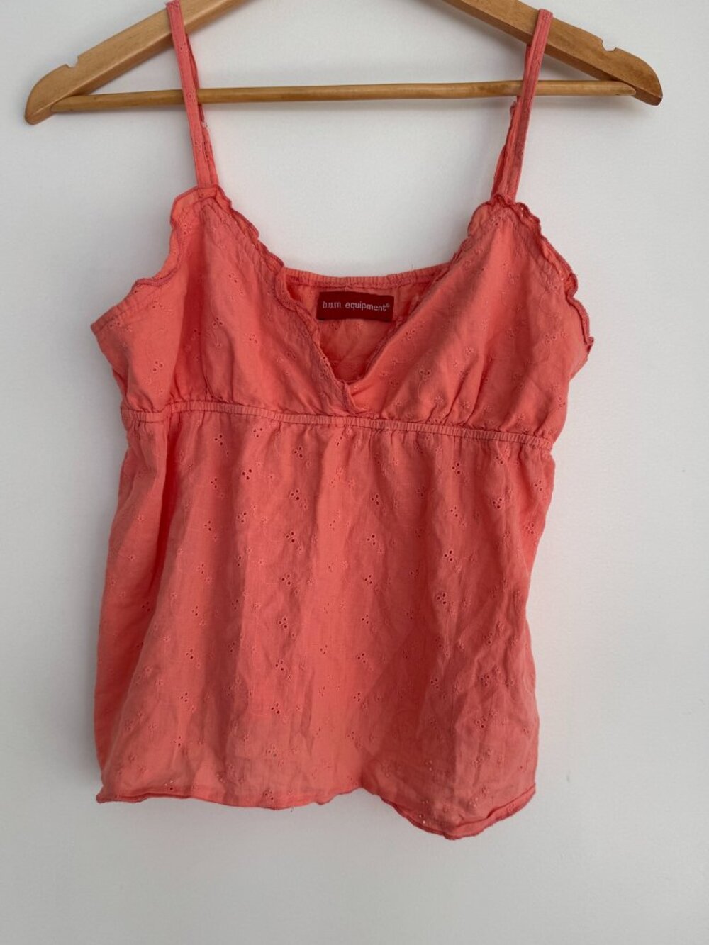 Vintage B.U.M Coral Eyelet Tank